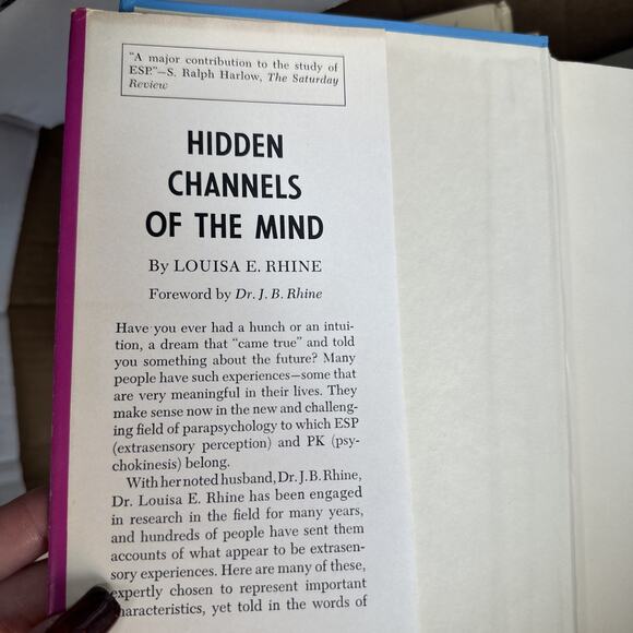 Hidden Channels of the Mind (1961 HC) Louisa E. Rhine - Picture 3 of 5